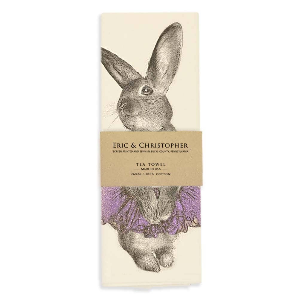 Purple Bunny Tutu Tea Towel