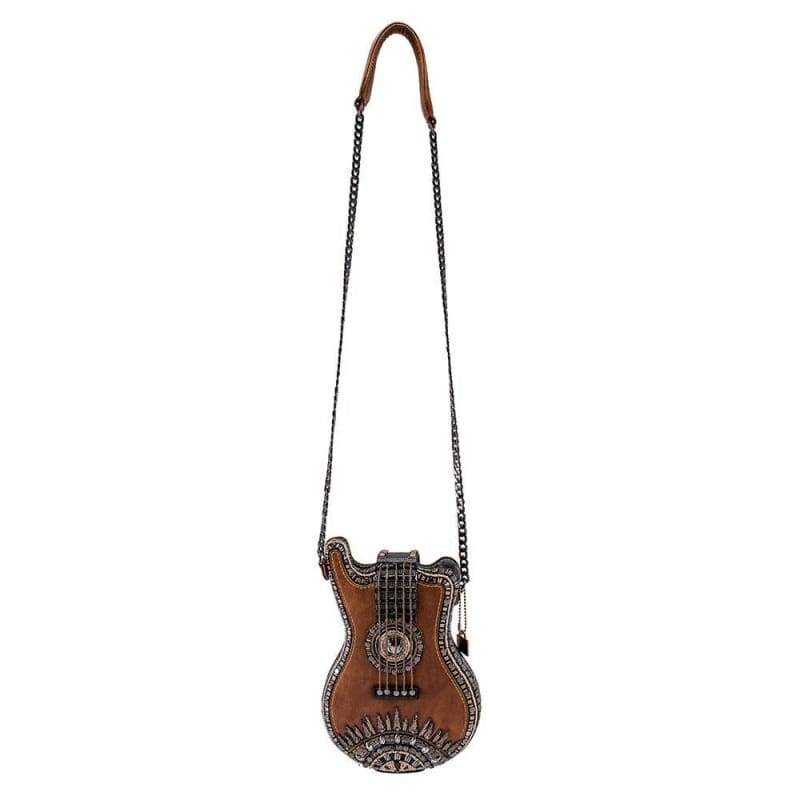Open Mic Beaded Crossbody Guitar Handbag