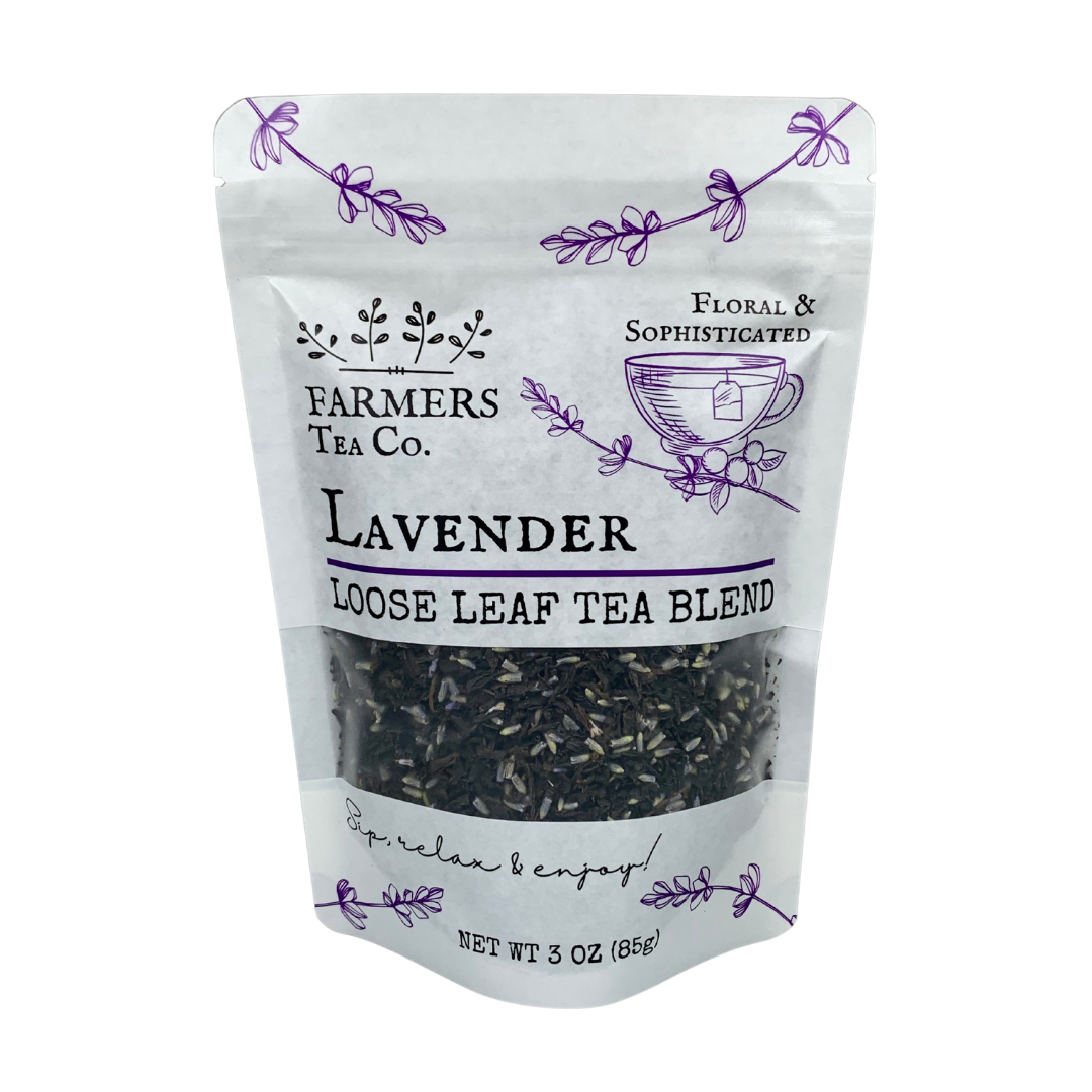 FARMERS Tea Co. | Lavender Black Tea, Loose Leaf Tea Blend 3 oz