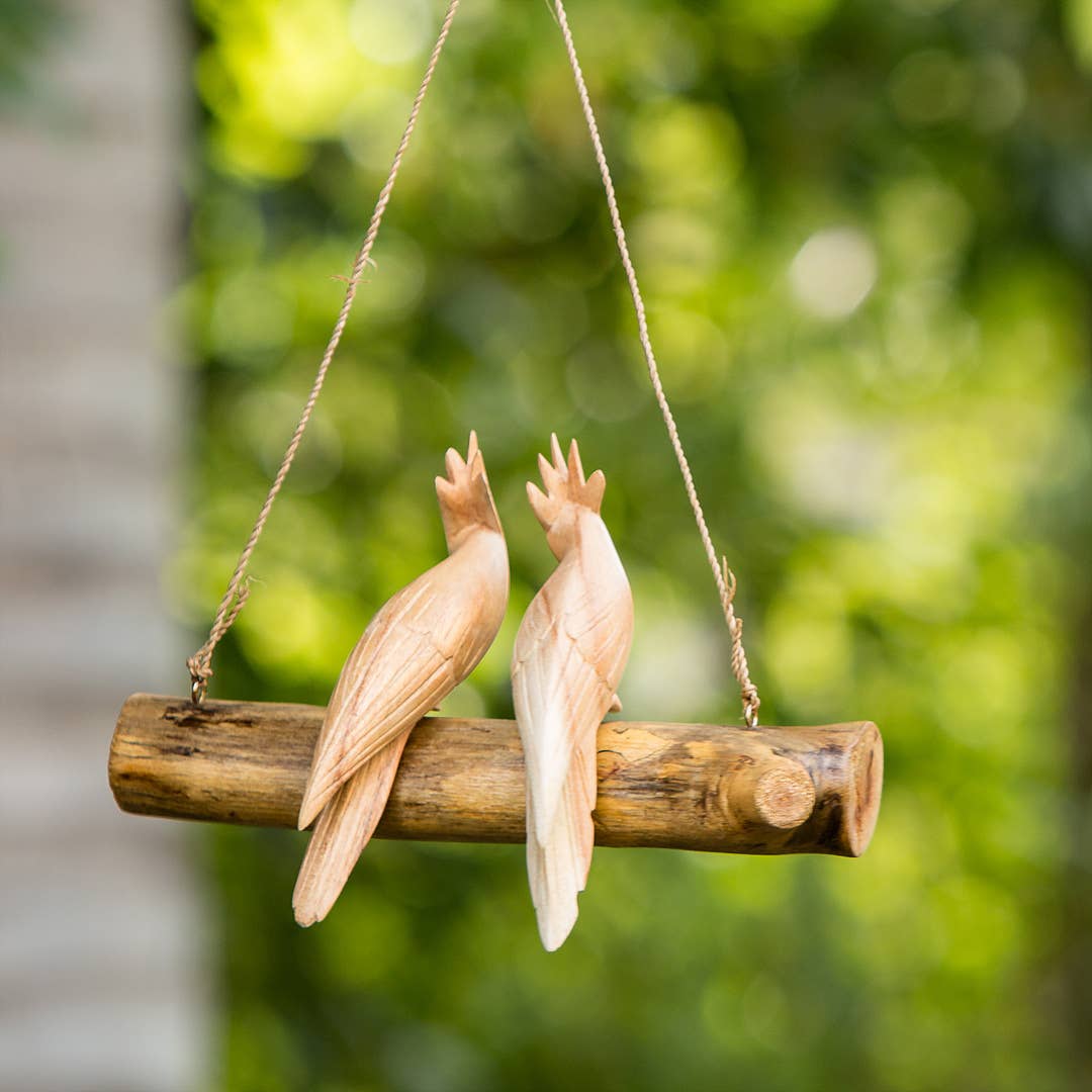 Parasite Wood Hand Carved Figurine - Cotato Birds