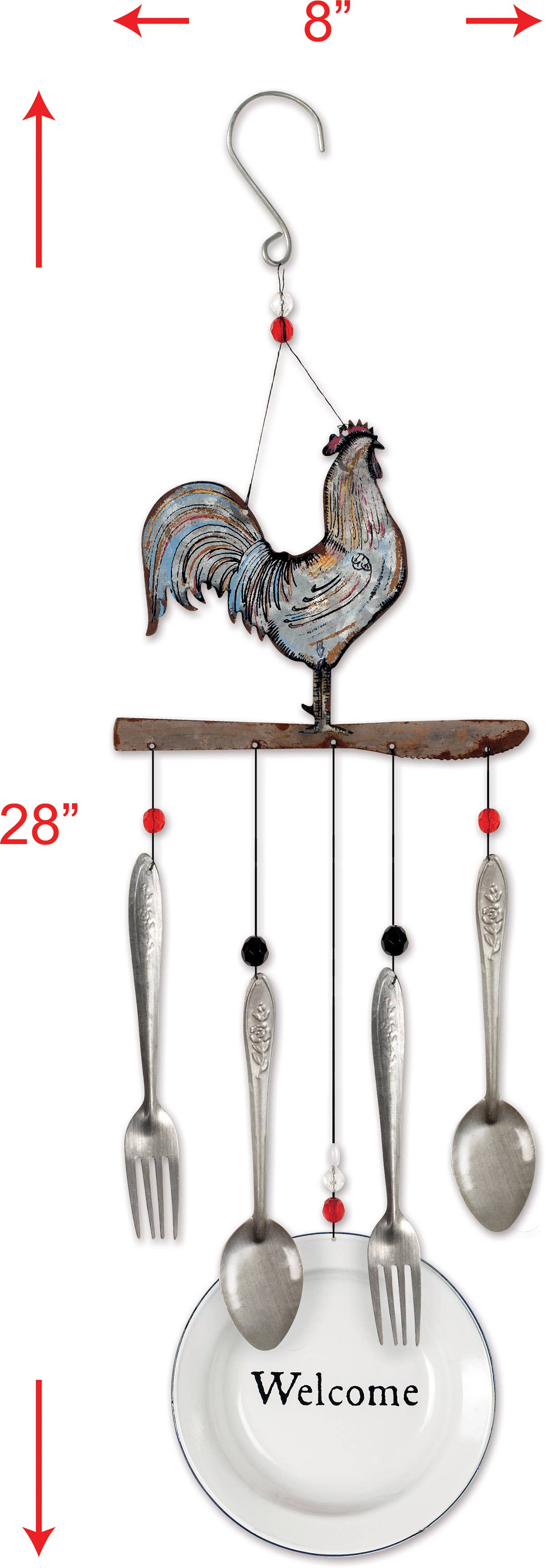 28" Rooster Wind Chime