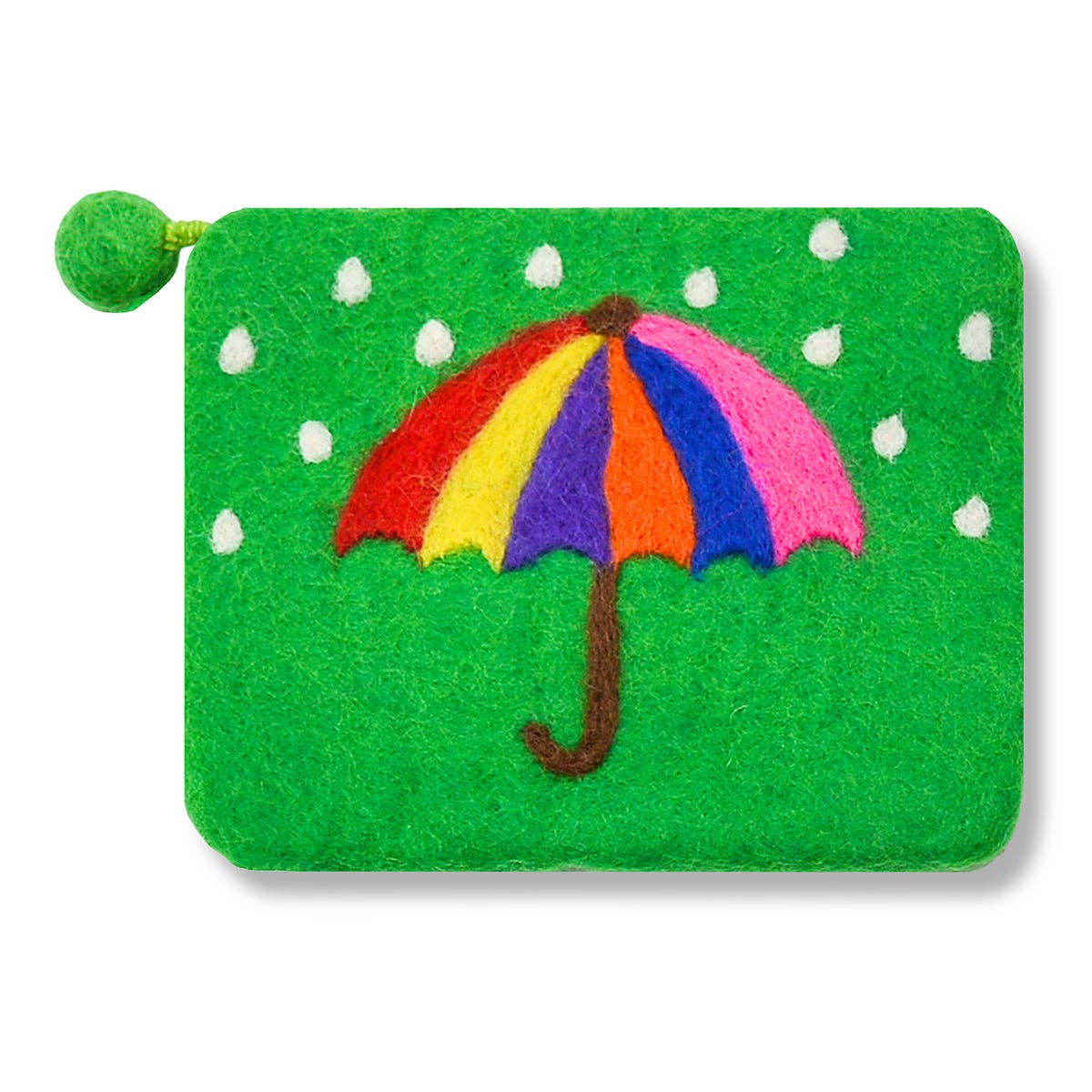 Green Umbrella Design Coin Purse