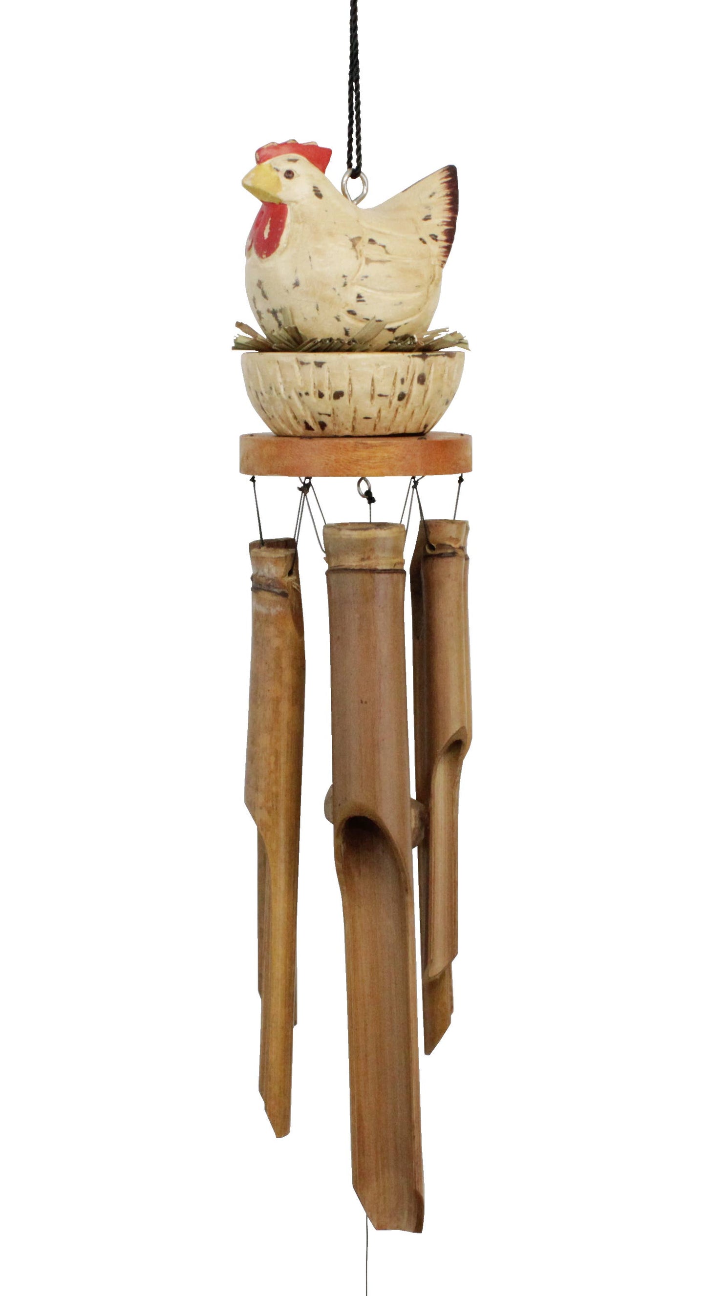 Chicken on Nest Bamboo Wind Chime