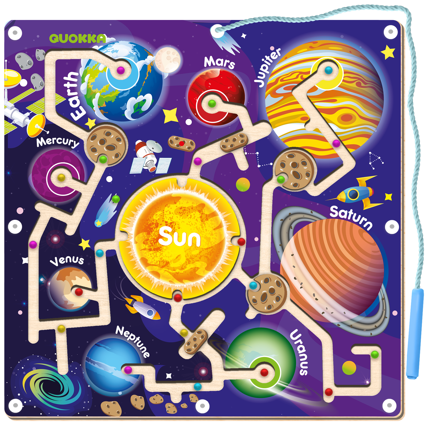 Magnetic Maze SPACE | Wooden STEM Activity Busy Board