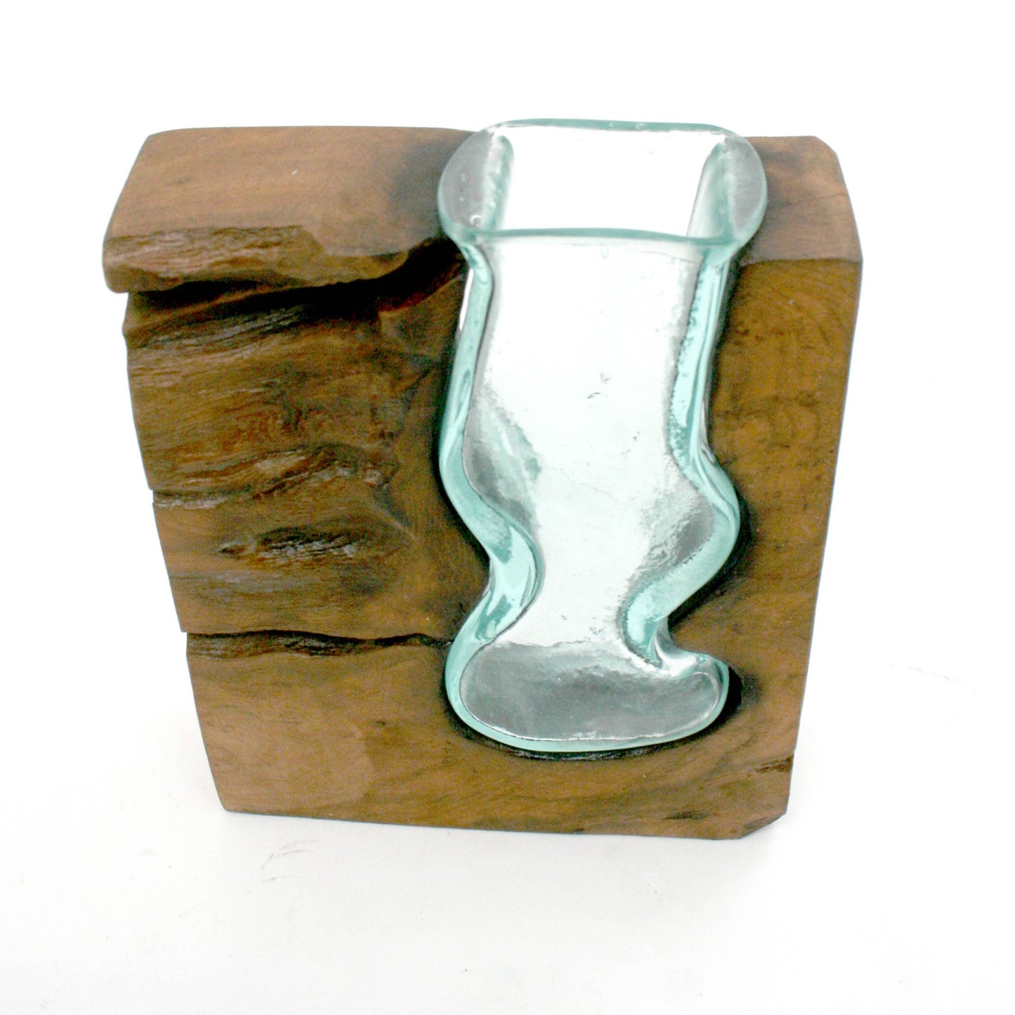 Driftwood Abstract Vase Blown Glass (20cm)