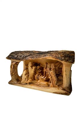 Large Grotto Carved in Branch - 4"x8"