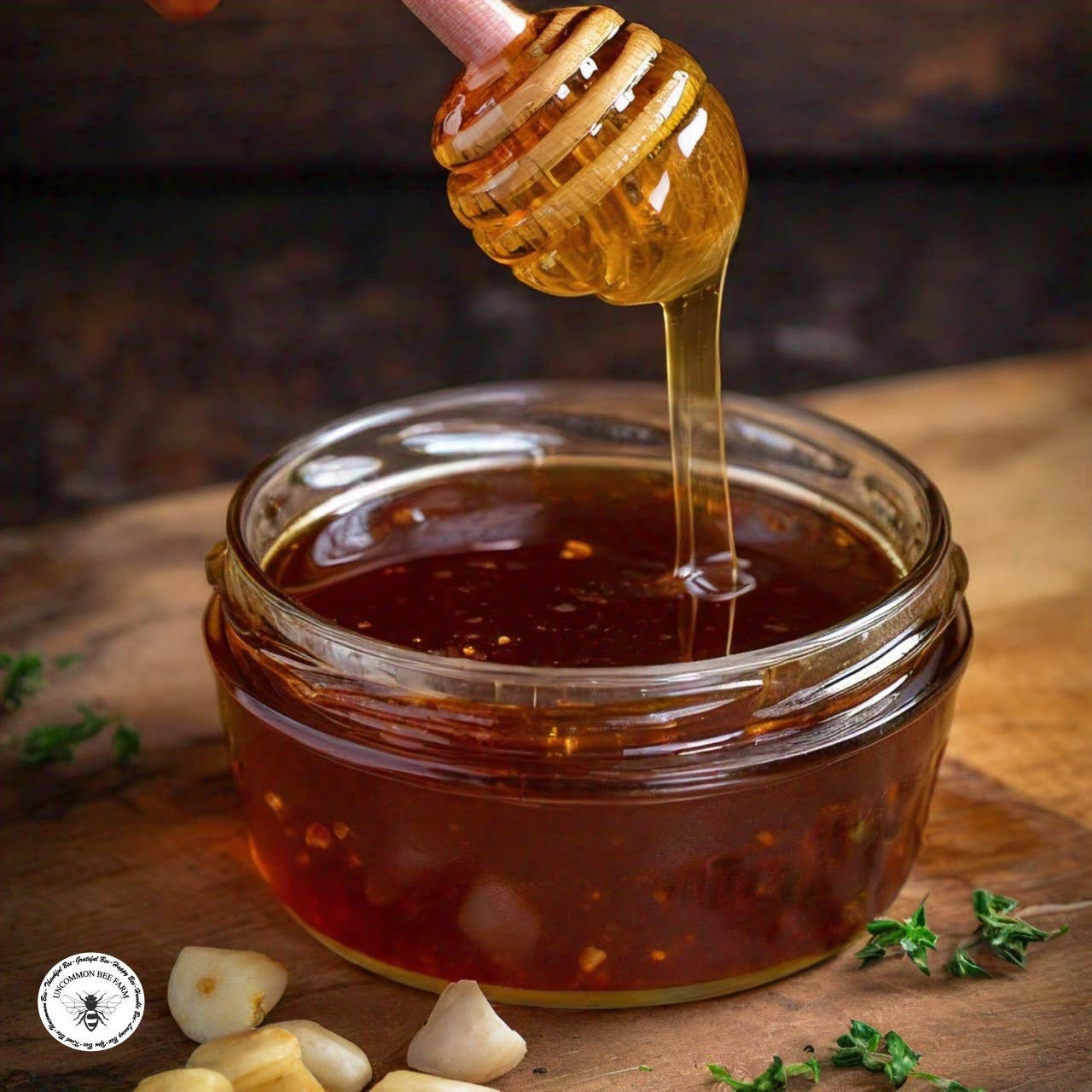 Hickory Smoked Garlic Infused Honey: 5oz