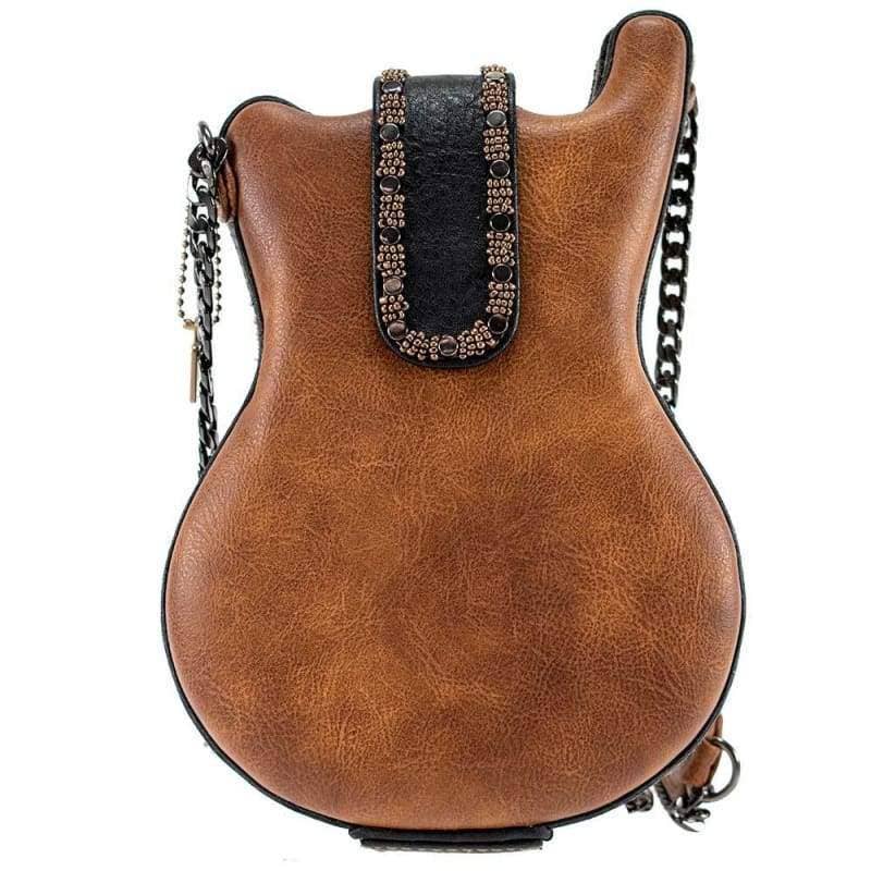 Open Mic Beaded Crossbody Guitar Handbag