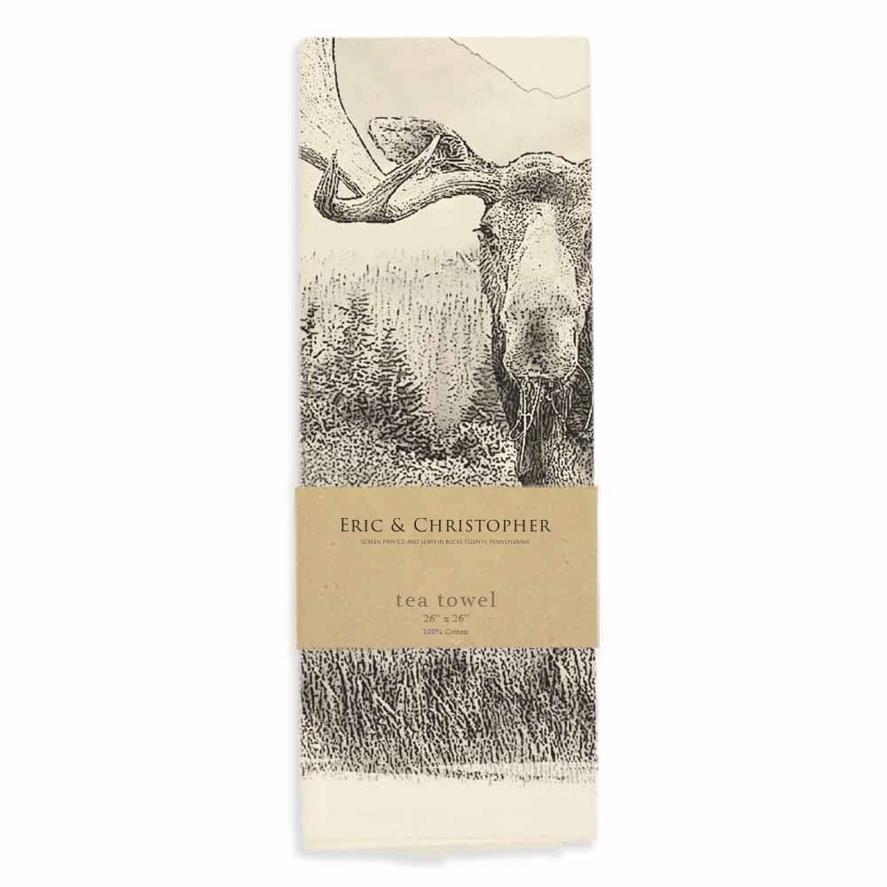 American Woodlands Collective Moose Tea Towel