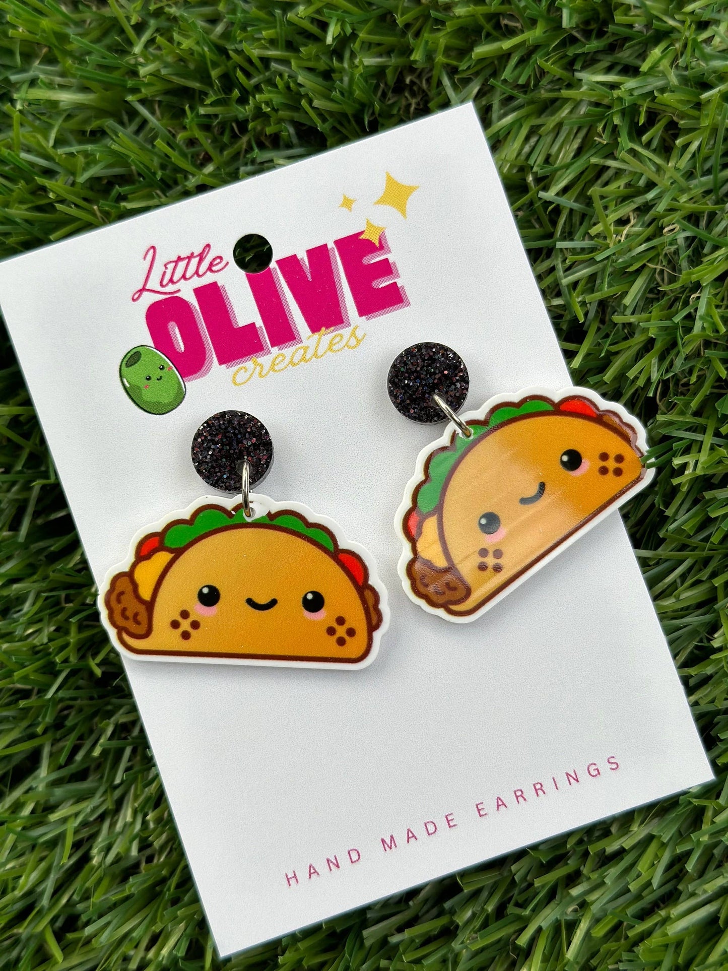 Happy Taco Drop Dangle Earrings