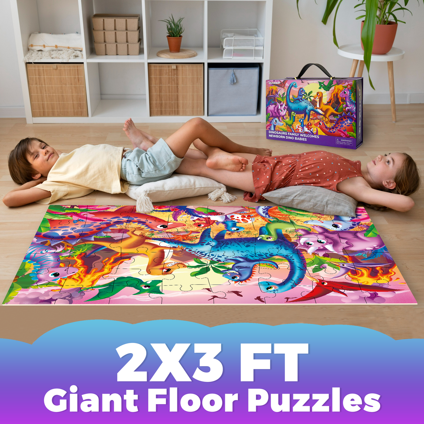 Dino Giant Floor Puzzles for Kids | 48 pieces