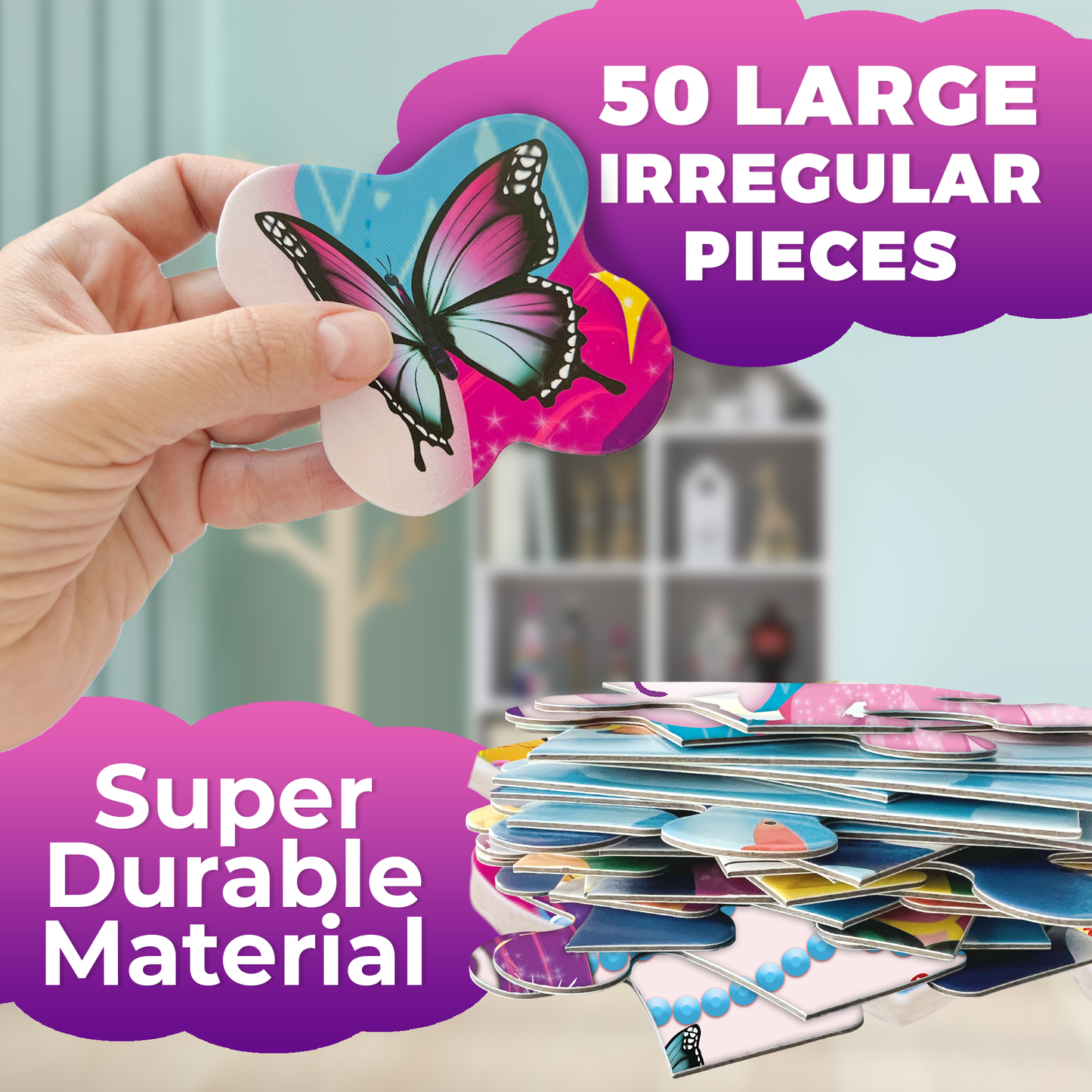 Unicorn Shaped Floor Puzzle for Kids