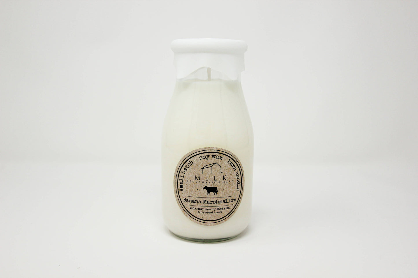 Milk Bottle Candle Banana Marshmallow