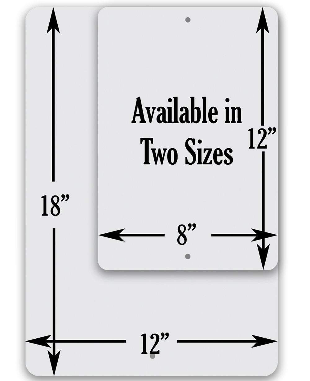 A Cute Chick and an Old Rooster Live Here - Metal Sign: 8 x 12