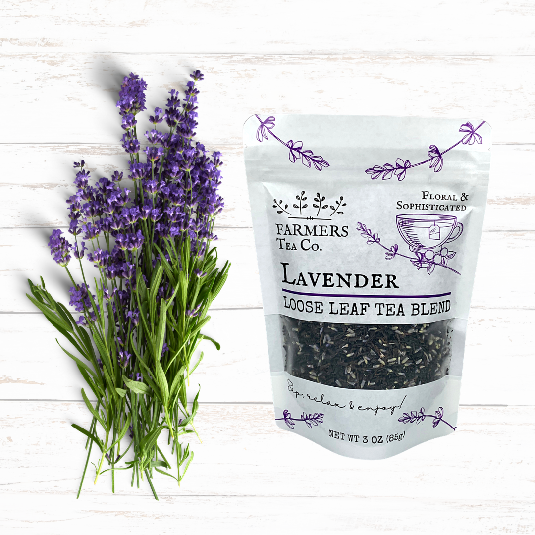 FARMERS Tea Co. | Lavender Black Tea, Loose Leaf Tea Blend 3 oz