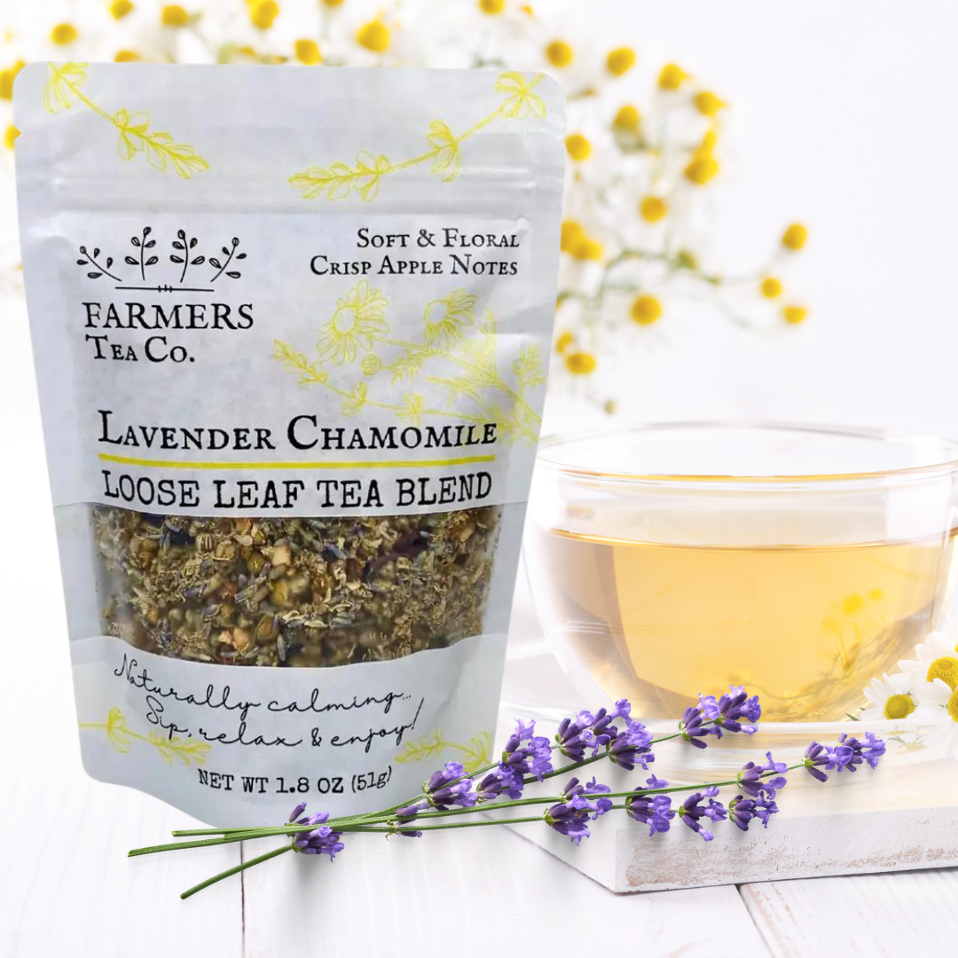 FARMERS Tea Co. | Lavender Chamomile Tea, Loose Leaf Tea Blend 1.8 oz