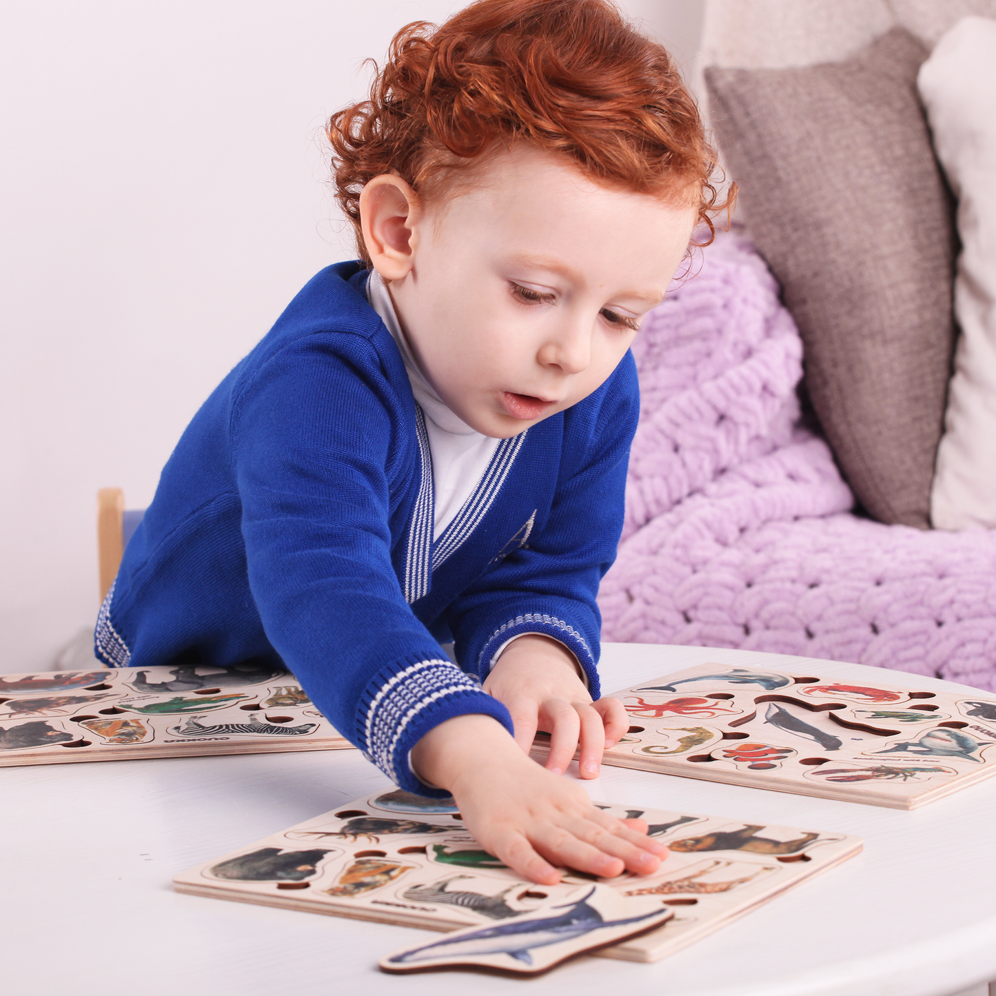 Montessori Puzzles Set | Farm Ocean Wild Animals