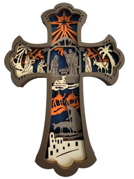 Nativity Cross: Wall Hanging