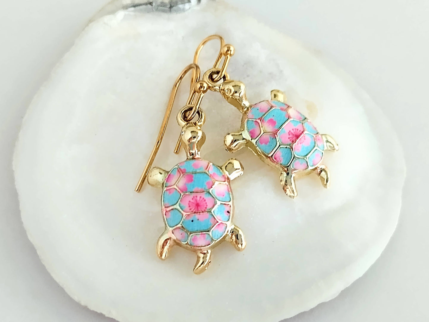 Gold Turtle Earrings