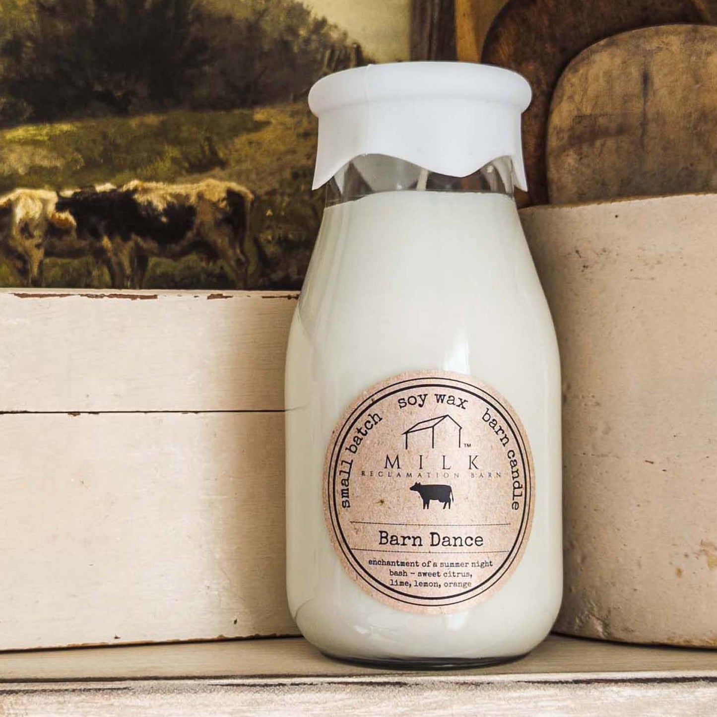 Milk Bottle Candle Banana Marshmallow