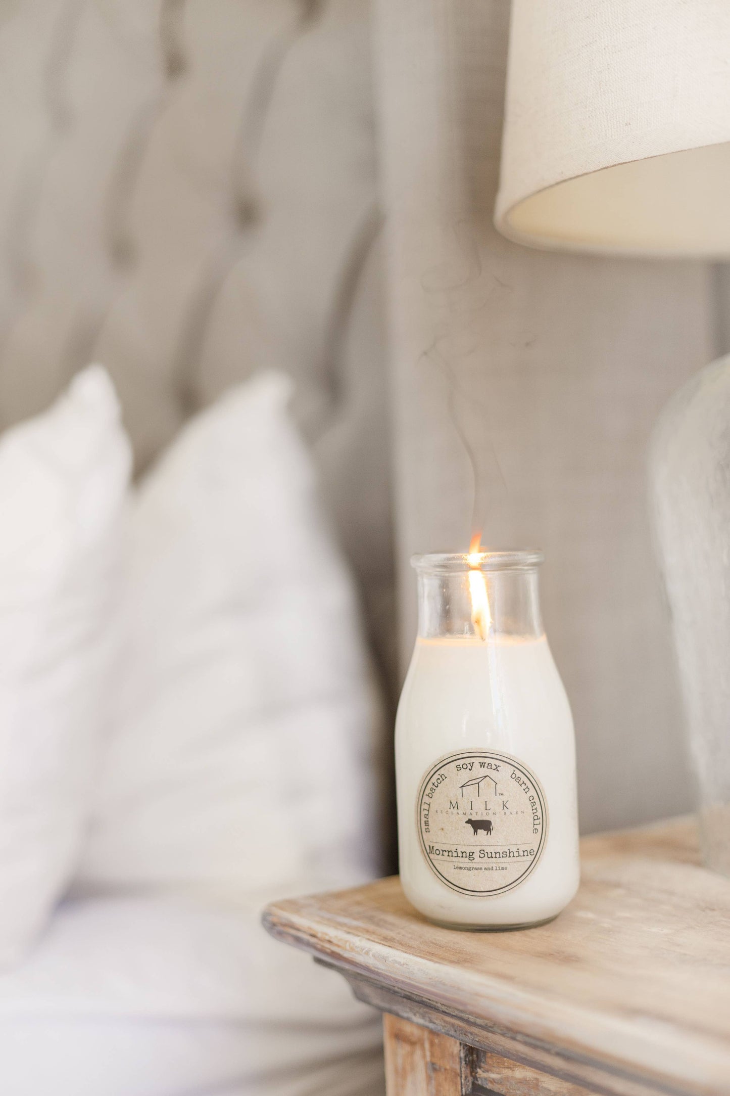 Milk Bottle Candle 13 oz: Front Porch Lemonade
