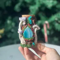 Agate + Lavender Mushrooms Cork Jar