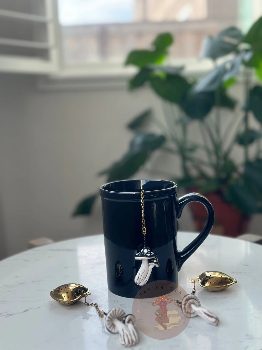 Black Mushroom Loose Leaf Tea Strainers