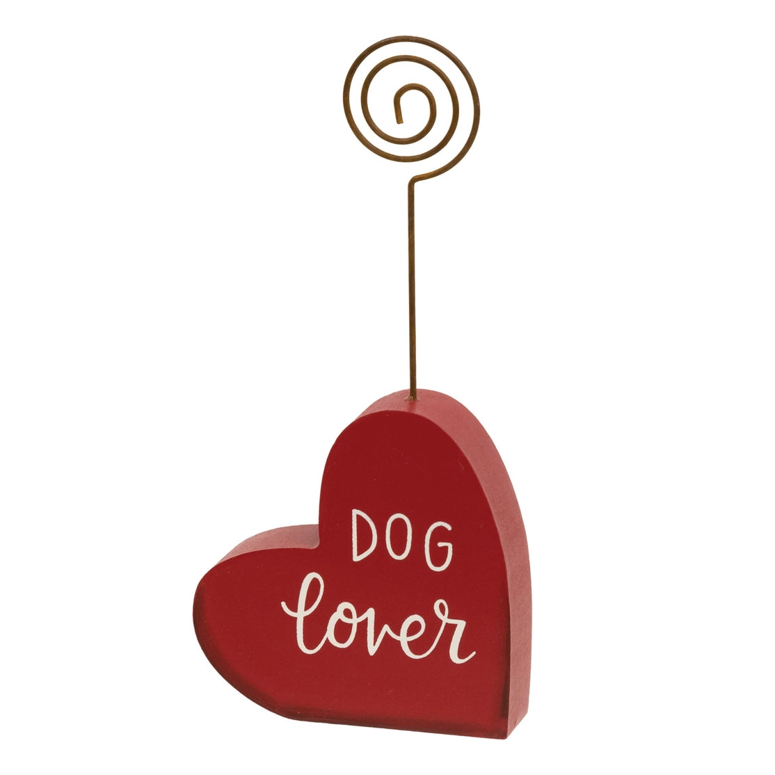 Wooden Dog Love Heart Photo Holder