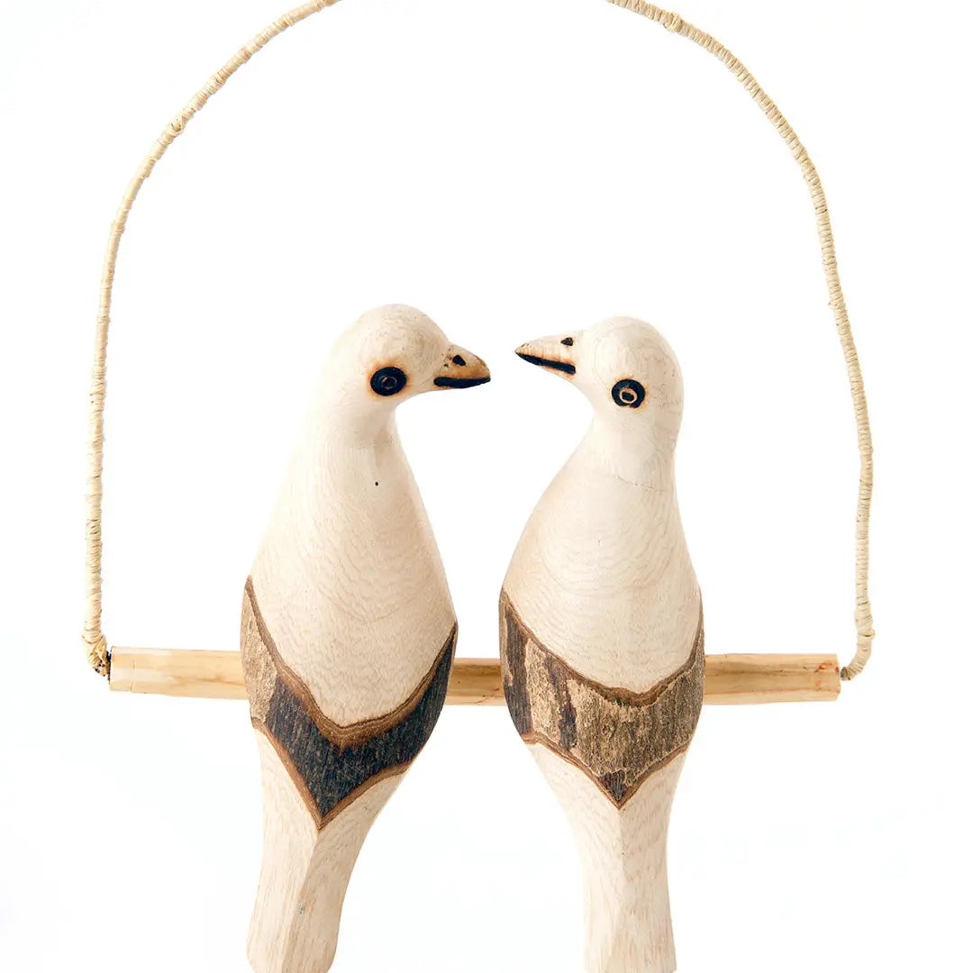 Double Kenyan Bird Swing Decoration