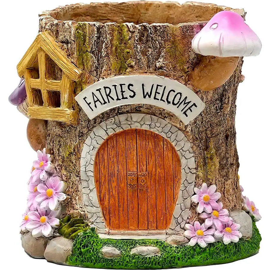 6" Fairies Welcome Flower Pot
