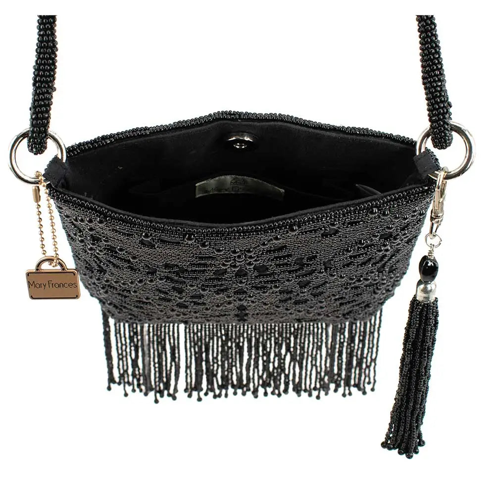 Fringe Benefit Black Crossbody