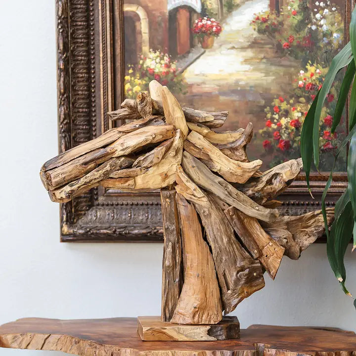 Teak Driftwood Horse Head