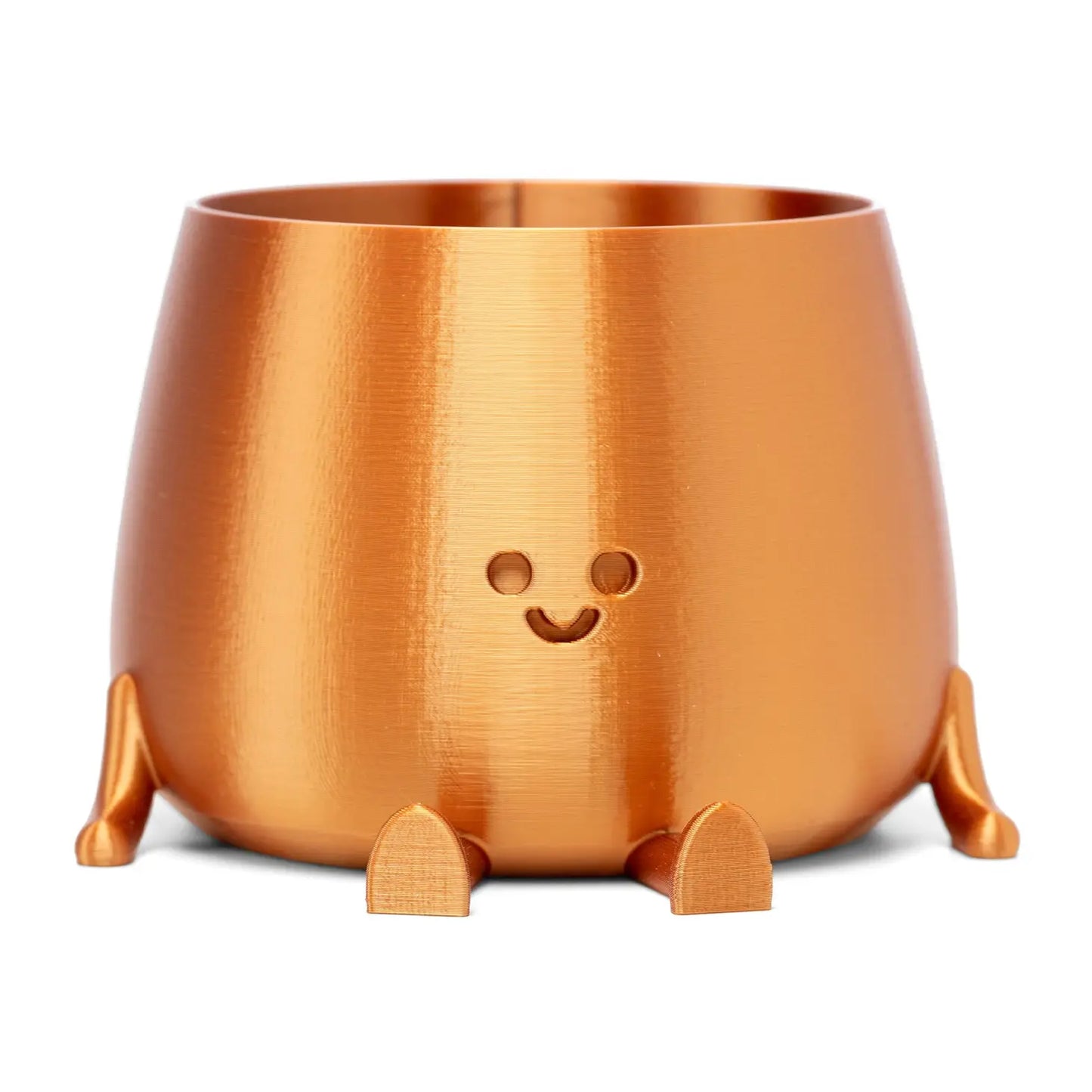 Small Copper Happy Pot Planter