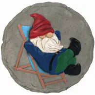 Lounging Gnome Stepping Stone