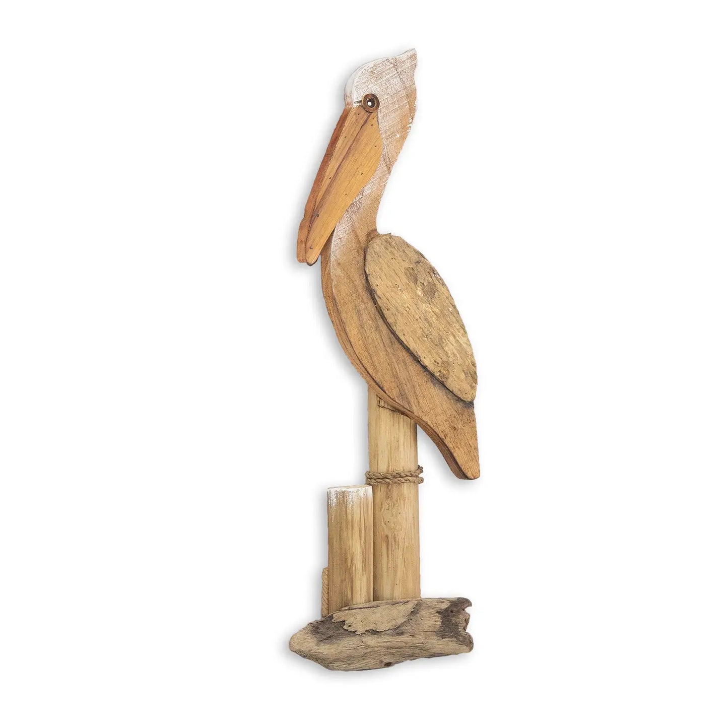 Driftwood Pelican on Piling