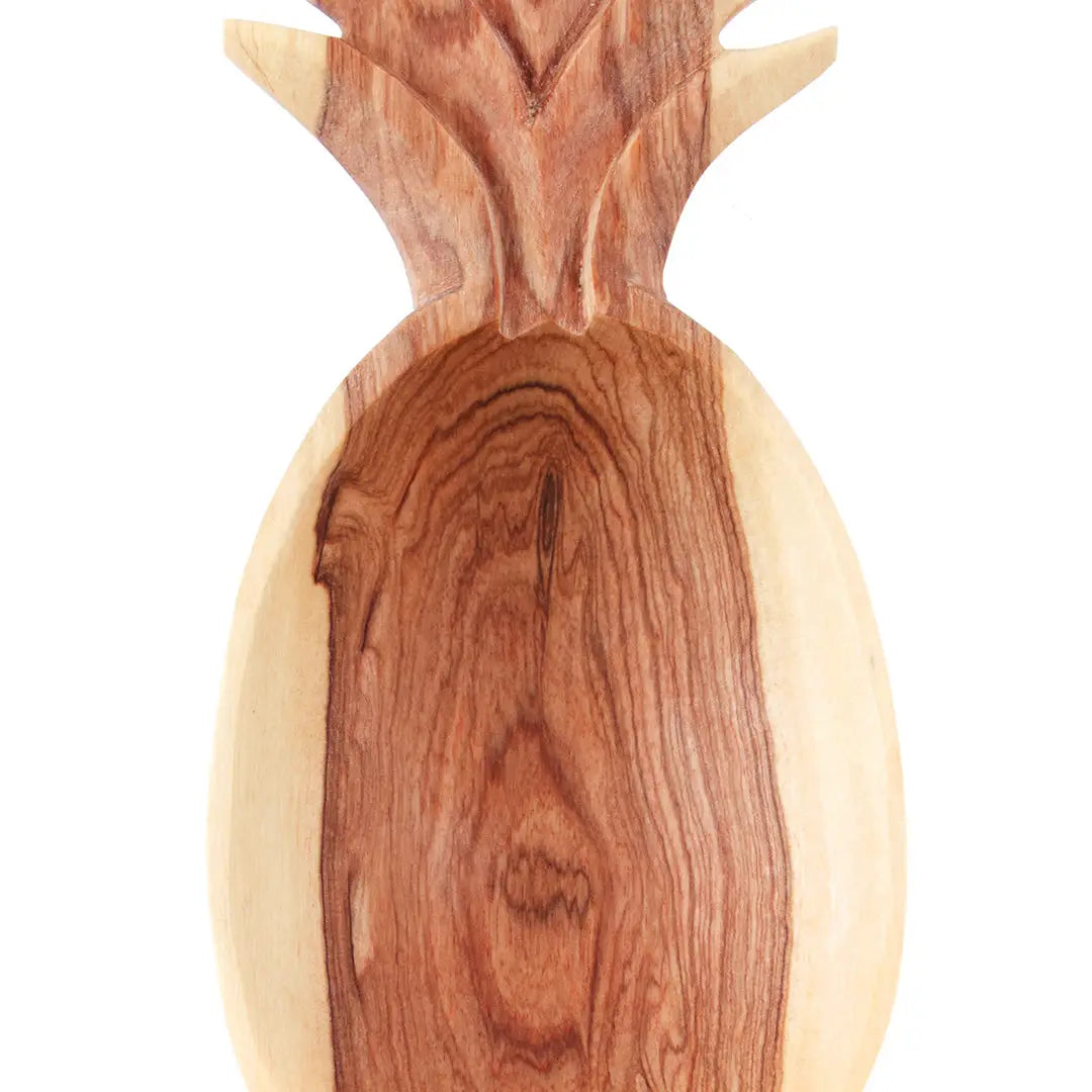 Kenyan Wild Olive Wood Pineapple Serving Bowl