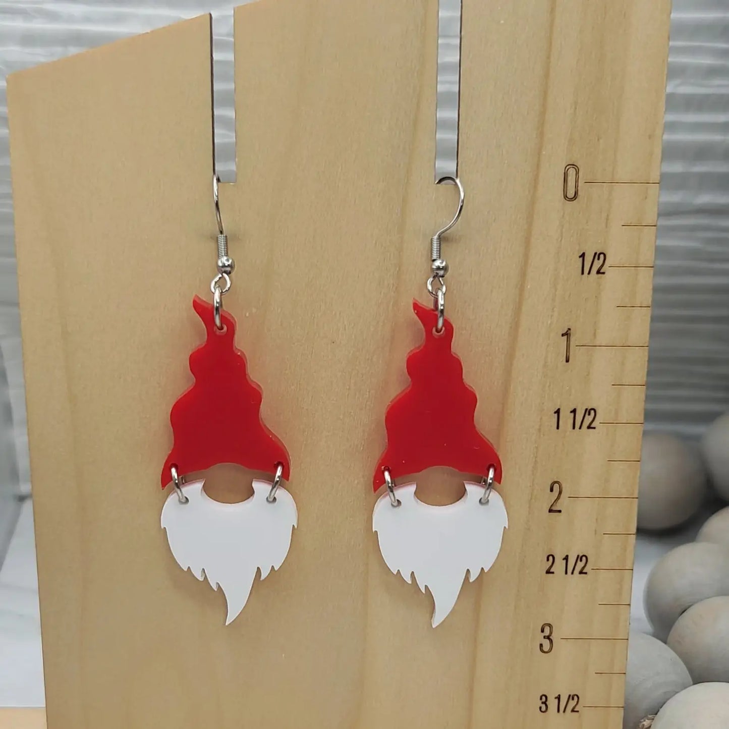Red Gnome Earrings