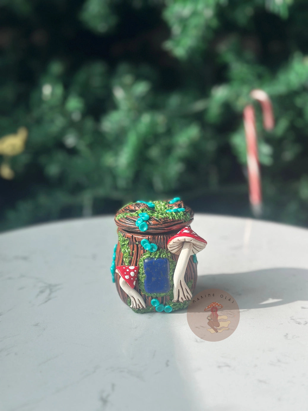 Sodalite + Red Mushrooms Jar