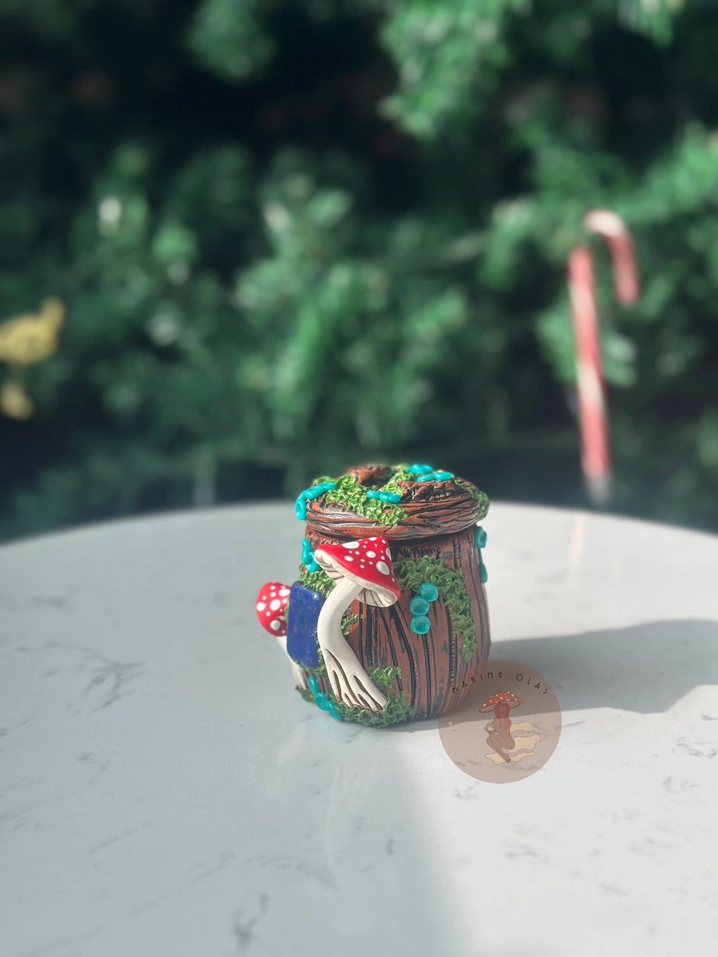 Sodalite + Red Mushrooms Jar