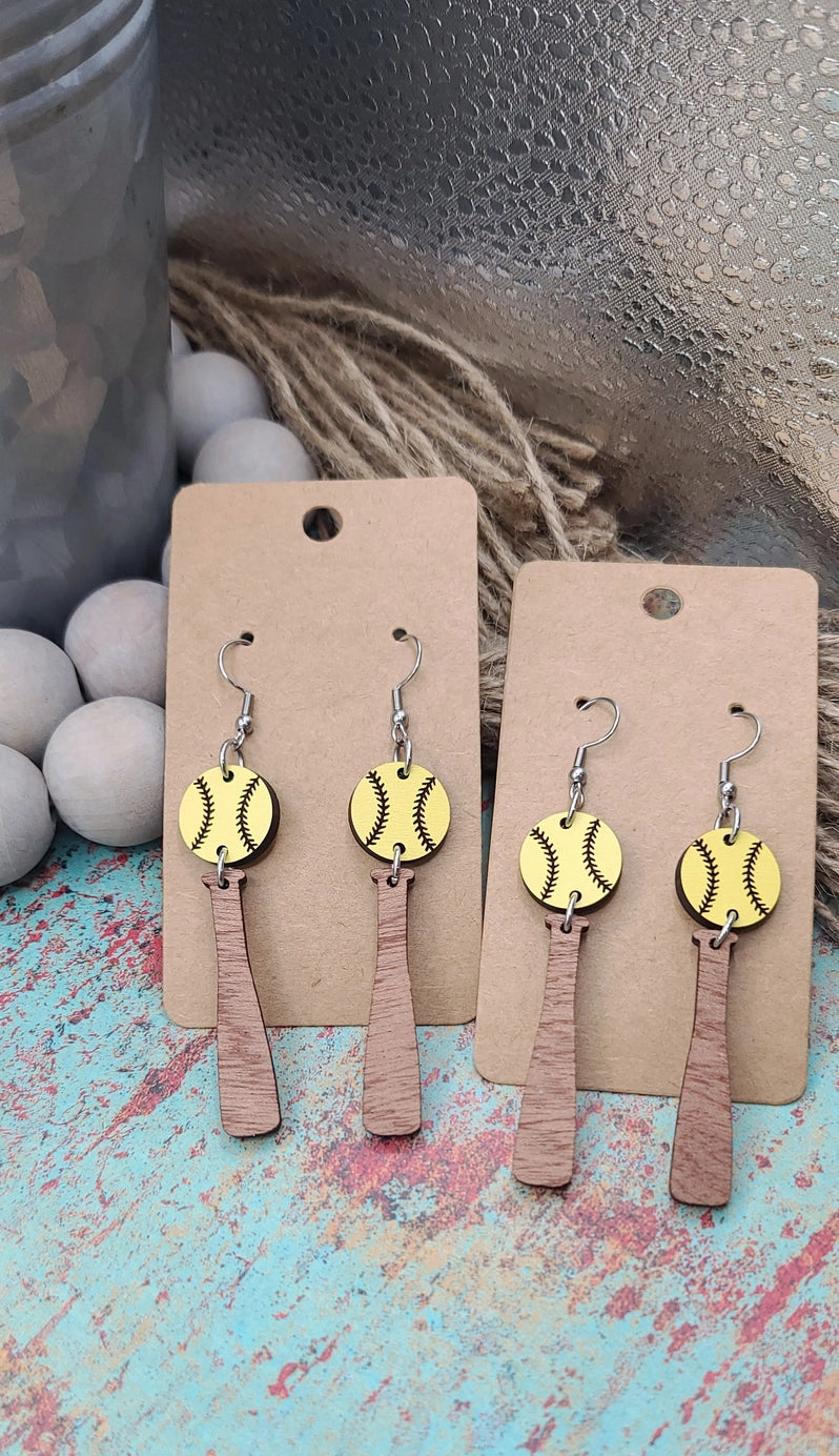 Softball Earrings