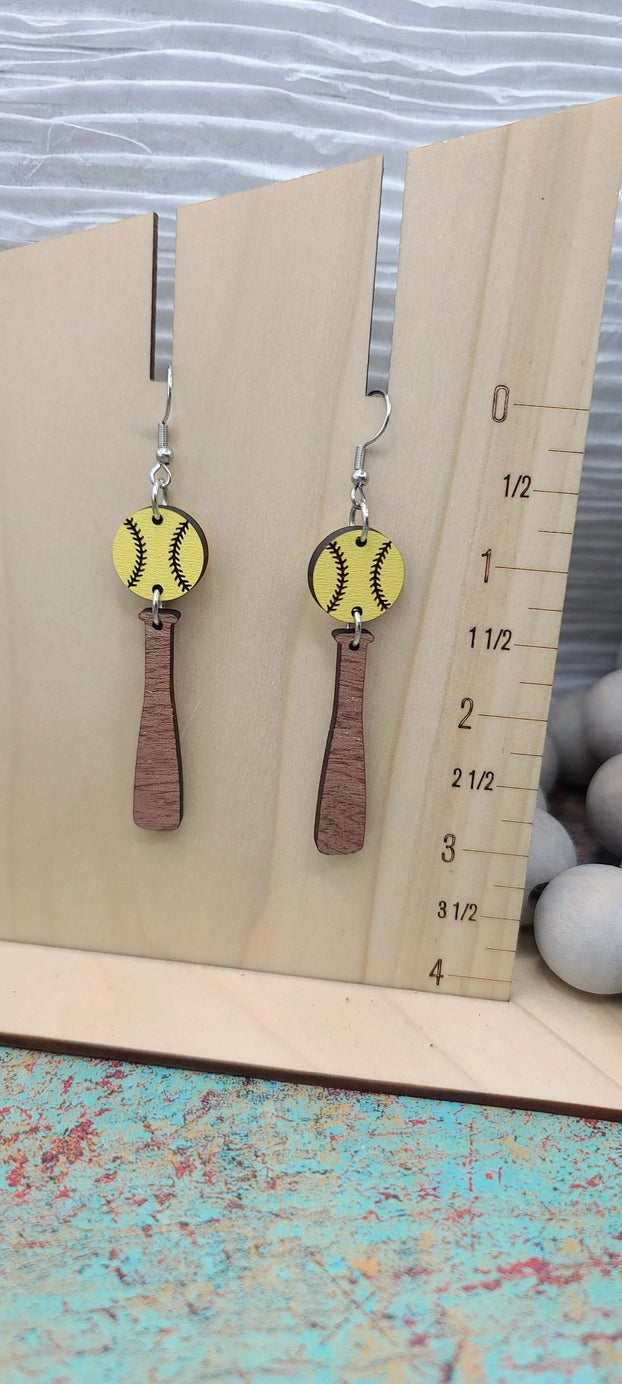 Softball Earrings