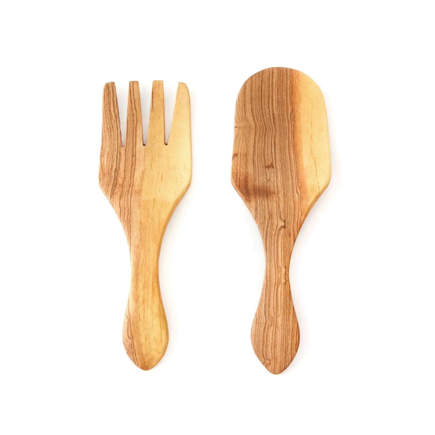 Kenyan Olive Wood Spade Salad Servers