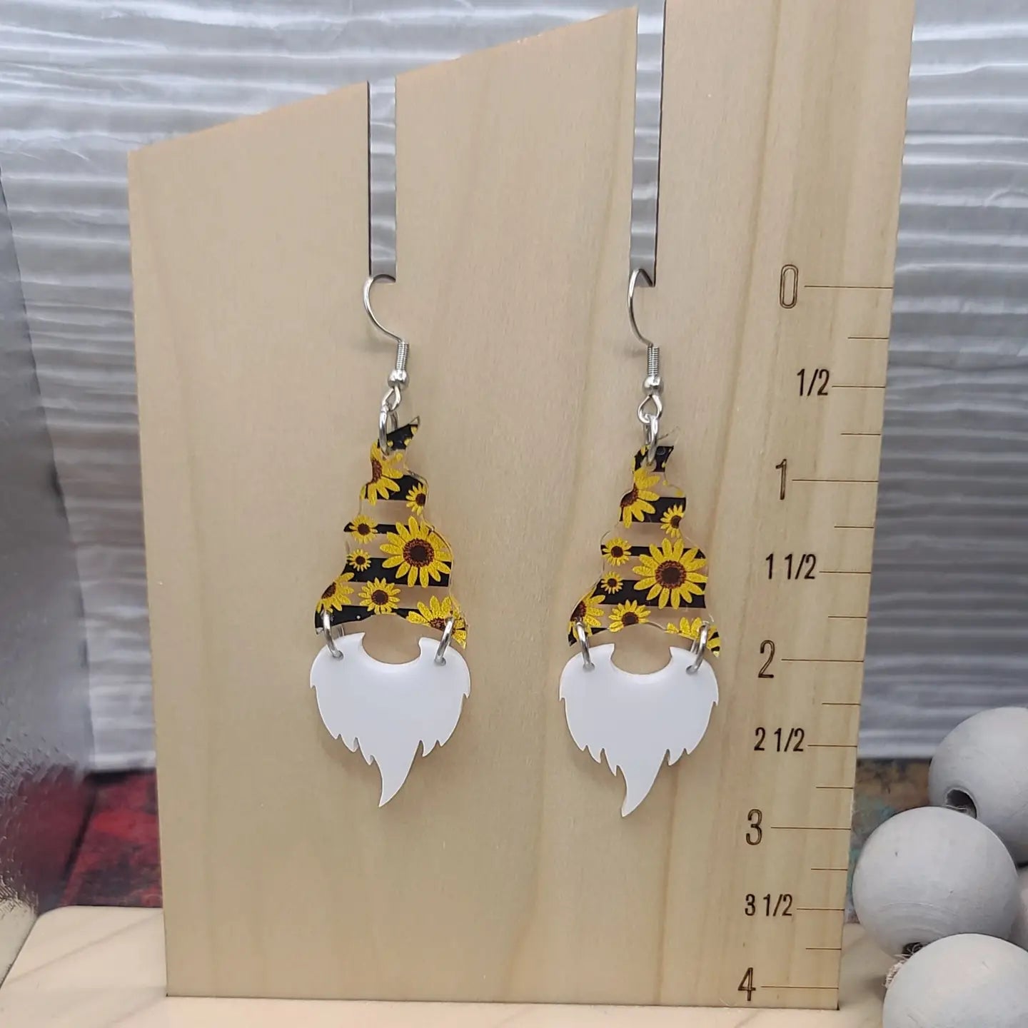 Sunflower Gnome Earrings