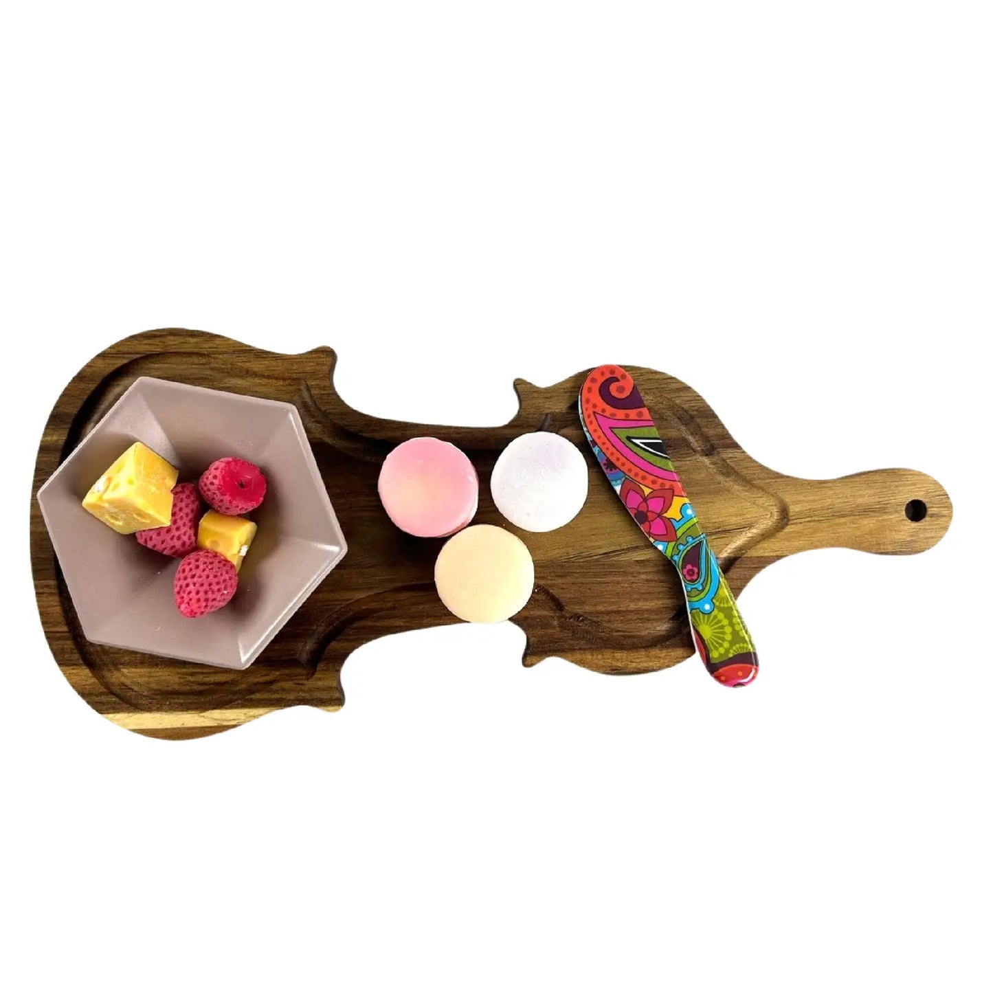 Violin Shaped Plain Acacia Cutting Boards
