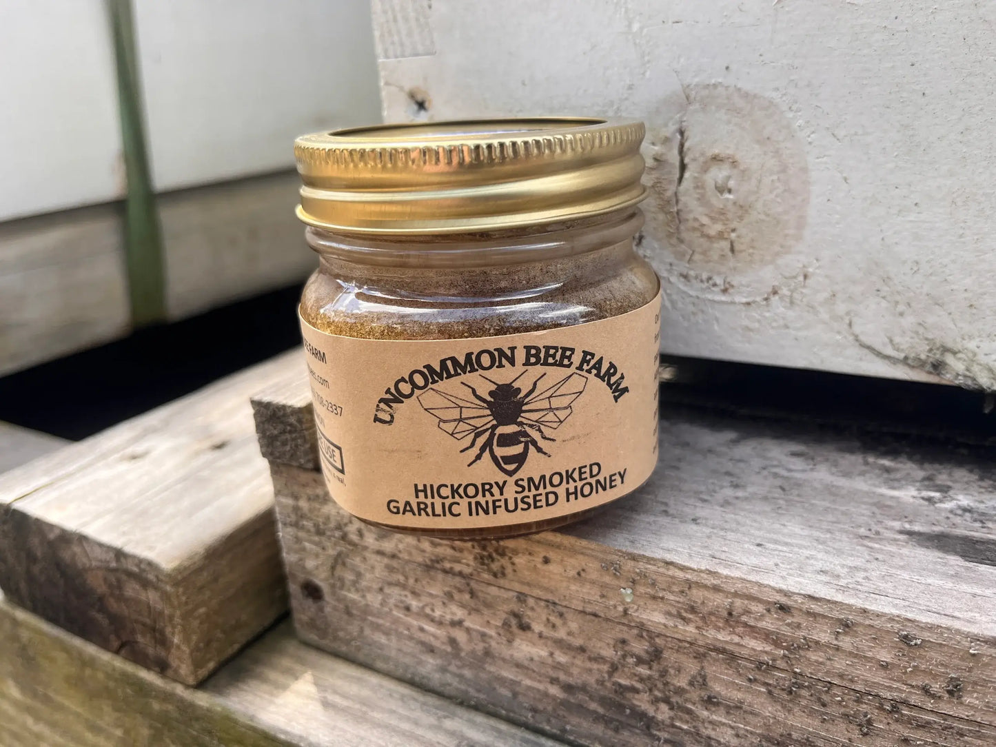 Hickory Smoked Garlic Infused Honey: 5oz
