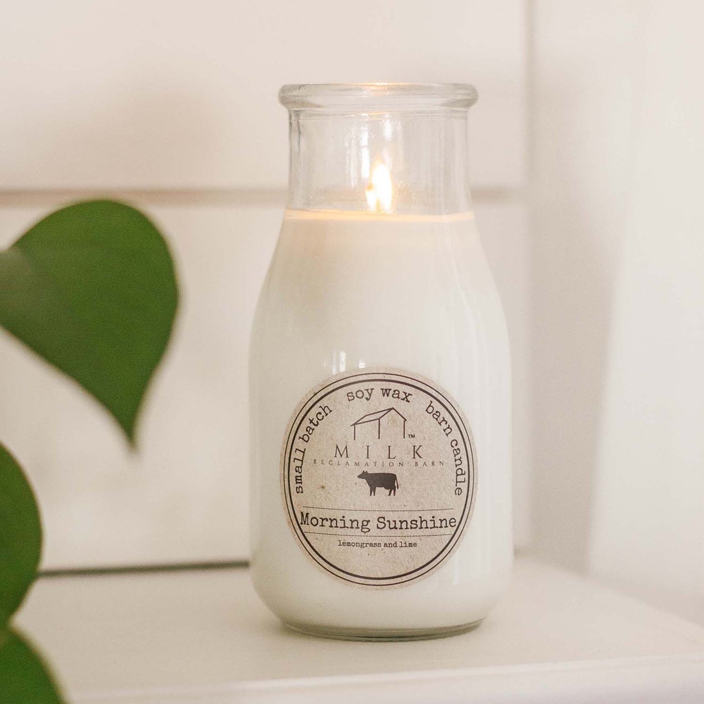 Milk Bottle Candle Banana Marshmallow