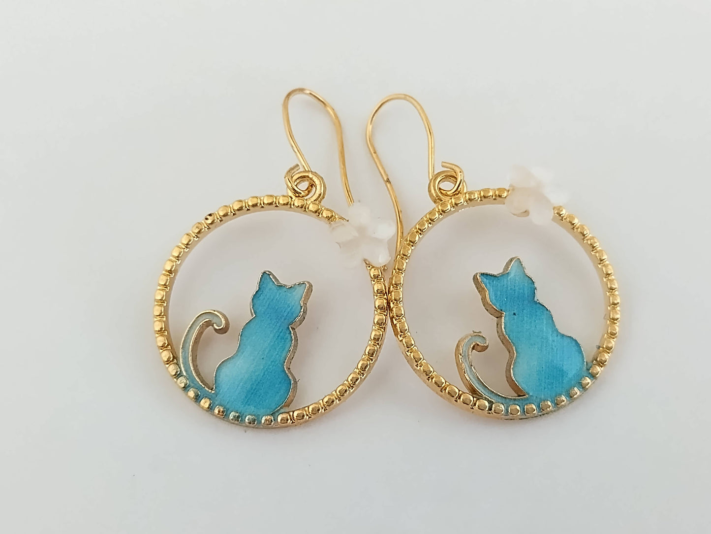 Adorable Cat Earrings, Cat jewerly: Pink
