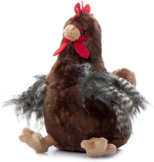 9" Brown Chicken Stuffed Animal