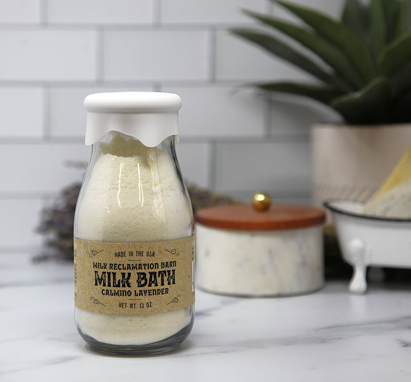 Milk Bath Soak 13 oz. - Lavender or Mint: Invigorating Mint