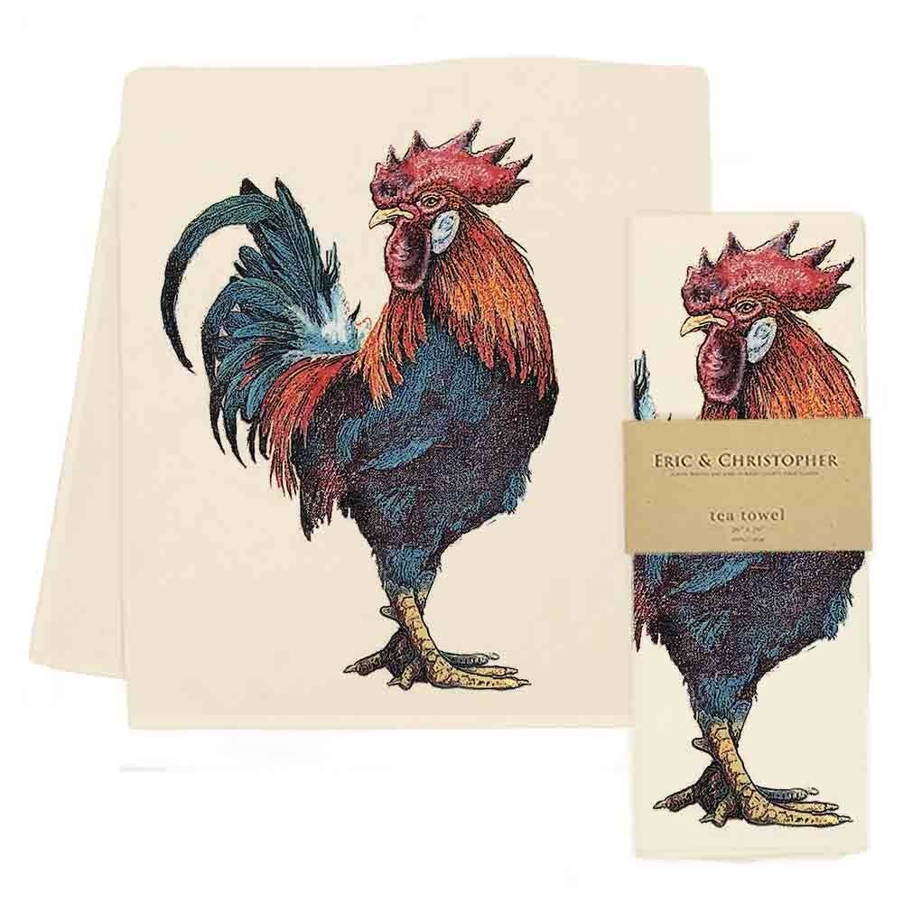 Rooster 3 Tea Towel